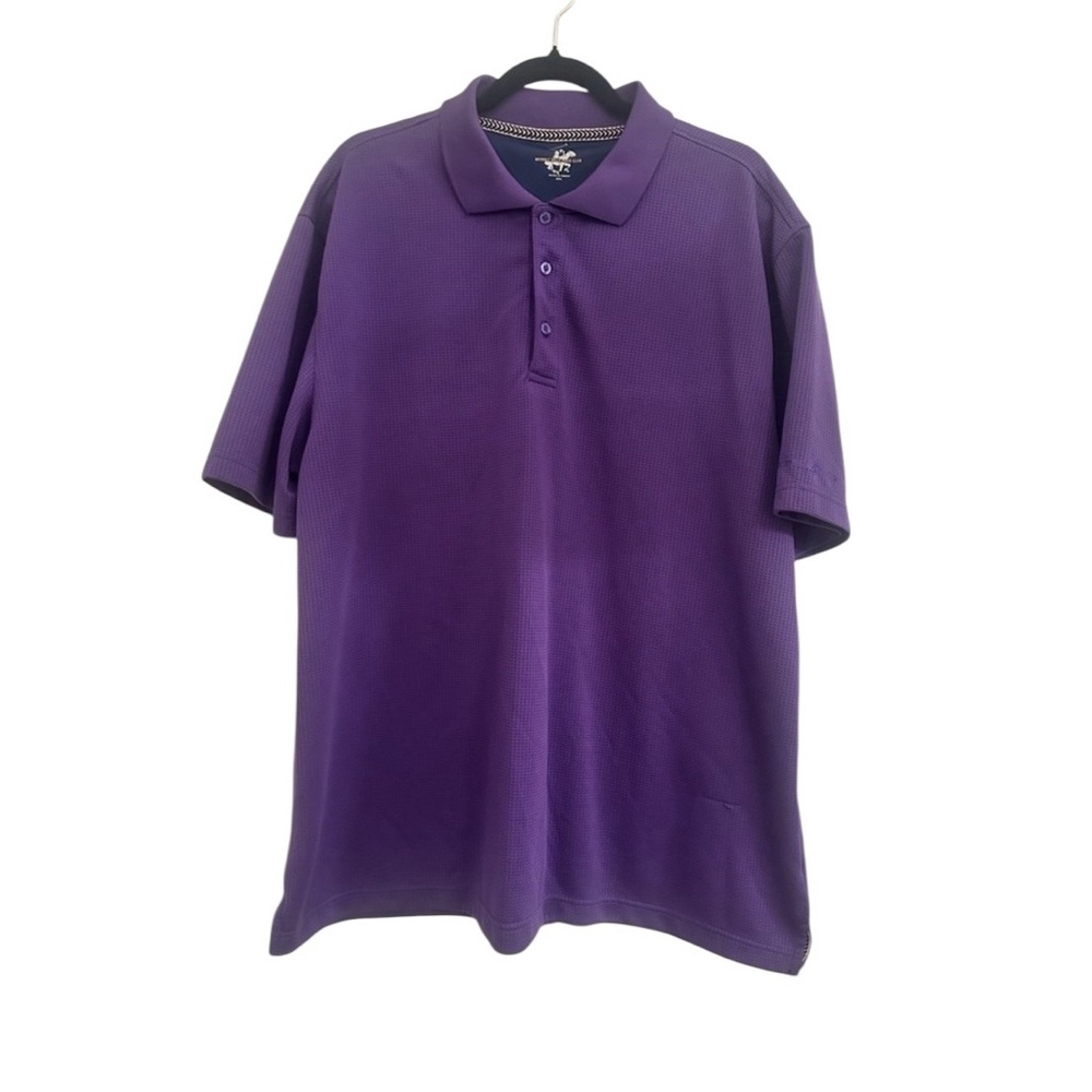 Beverly Hills Polo Club Shirt Mens Size XXL Purple Lavender Short Sleeve Golf